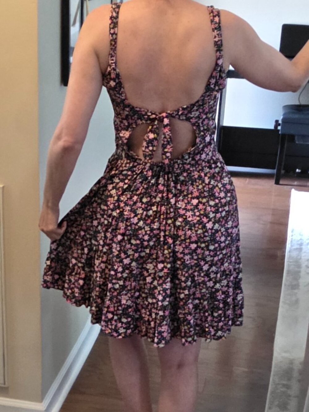 Floral Multi-color dress with built in bra